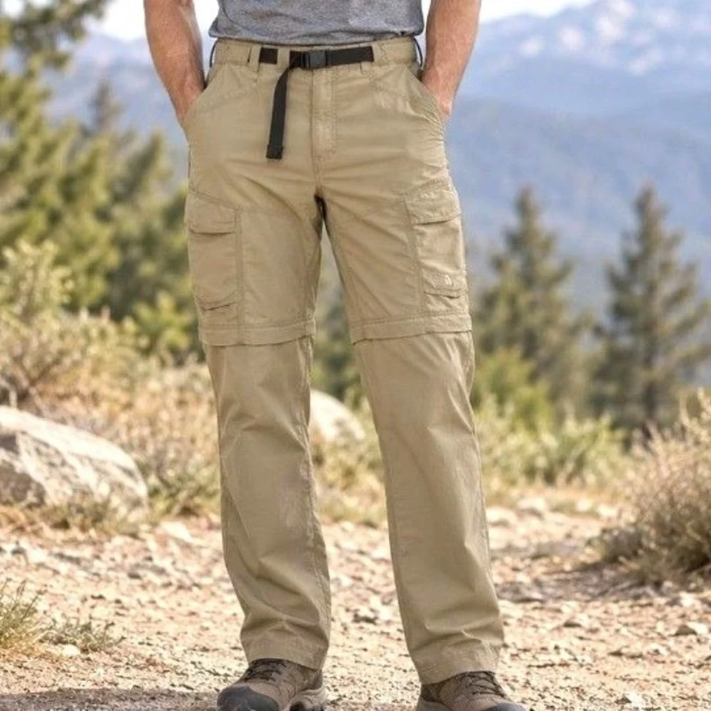 THE NORTH FACE Mens XXXL Tan Nylon Paramount Peak Convertible Cargo Hiking Pants